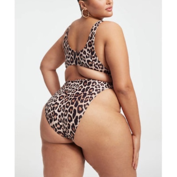 Good American Always Fits Cutout Monokini Swimsuit - Size 3XL/6 - Leopard - NWOT - Picture 3 of 11